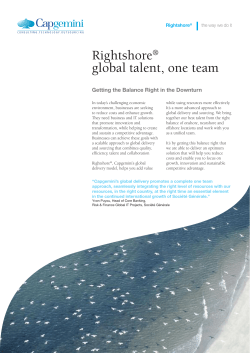 Rightshore® global talent, one team