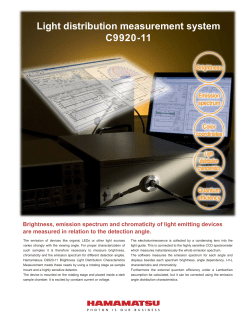 Light distribution measurement system C9920-11