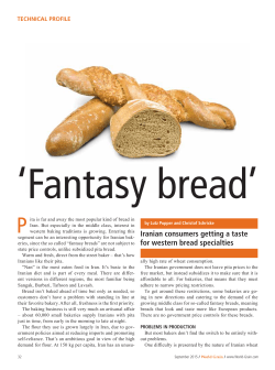 Iranian consumers getting a taste for western bread