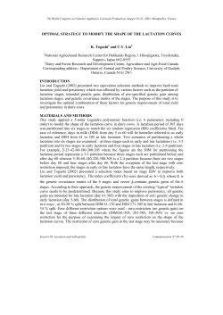 optimal strategy to modify the shape of the lactation curves