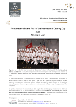 French team wins the Final of the International Catering Cup