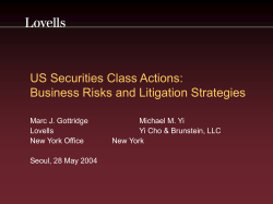 The Impact of Class Action Lawsuits on Financial Institutions