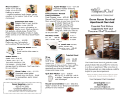 Dorm Room Survival From The Pampered Chef