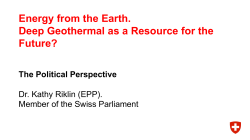 Energy from the Earth. Deep Geothermal as a Resource for the