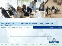 2nd Quarter Utilization review 7/1/10 to 12/31/10-1