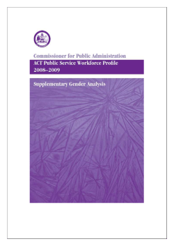 Table of Contents - Chief Minister, Treasury and Economic