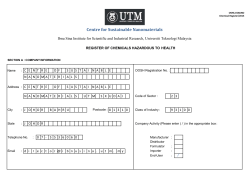 Chemical Registration Form - CSNano UTM