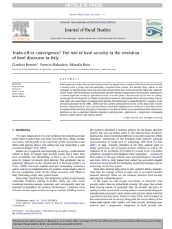 The role of food security in the evolution of food discourse in Italy