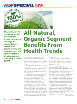 All-Natural, Organic Segment Benefits From Health
