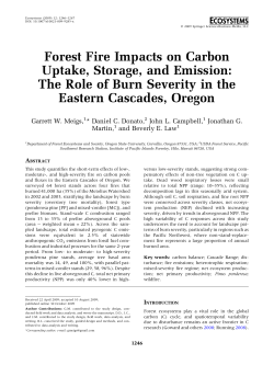 Forest Fire Impacts on Carbon Uptake, Storage, and Emission: The