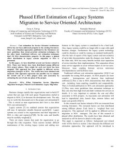 Phased Effort Estimation of Legacy Systems Migration to Service