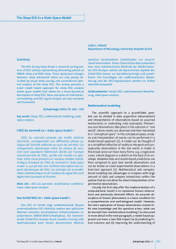 The Sleep EEG in a State Space Model