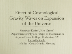 Effect of Cosmological Gravity Waves on Expansion of the Universe