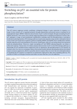 Switching on p53: an essential role for protein phosphorylation?