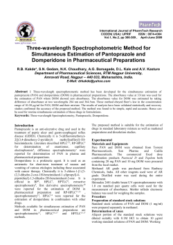 Three-Wavelength Spectrophotometric Method for Simultaneous