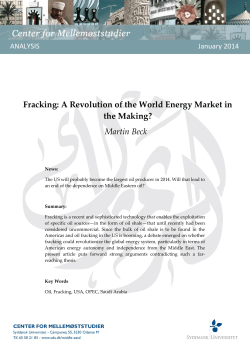 Fracking: A Revolution of the World Energy Market in the Making