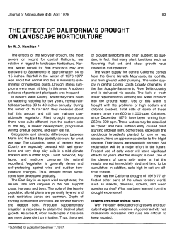 the effect of california`s drought on landscape horticulture