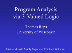 Program Analysis via 3