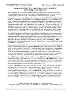 control-blok water leakage-controlling concrete masonry unit