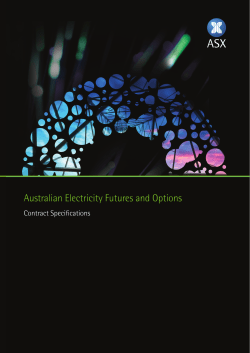 Australian Electricity Futures and Options