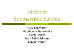 Infranet: Submersible Surfing