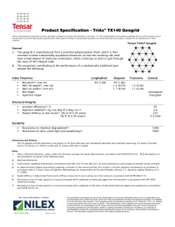 TriAx TX140 Geogrid Product Specification