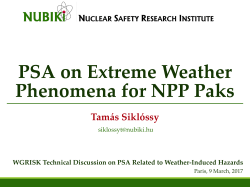 PSA on Extreme Weather Phenomena for NPP Paks