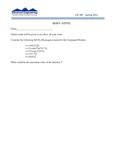 EE 289 Spring 2012 QUIZ I - NMT Electrical Engineering