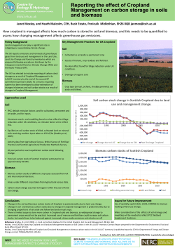 How cropland is managed affects how much carbon is stored
