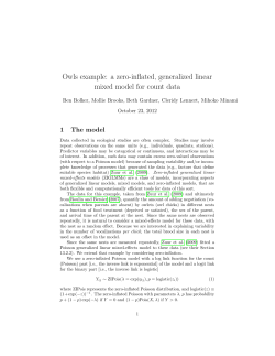Owls example: a zero-inflated, generalized linear mixed model for