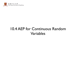 10.4 AEP for Continuous Random Variables