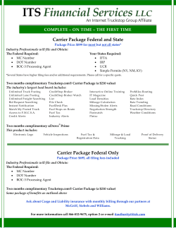 Carrier Authority Application