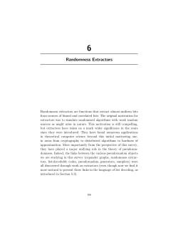 Randomness Extractors