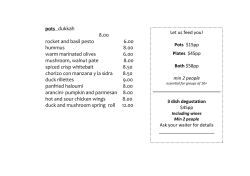 pots dukkah 8.00 rocket and basil pesto 6.00 hummus 8.00