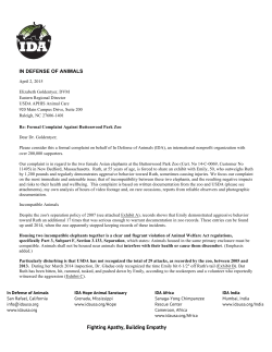 Join In Defense of Animals