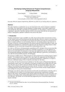 Developing Coding Schemes for Program Comprehension