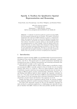 SparQ: A toolbox for qualitative spatial representation and reasoning