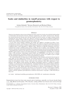 Scales and similarities in runoff processes with respect to