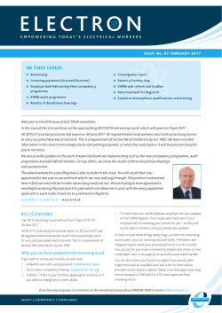 Electron Newsletter Issue 87 - February 2017