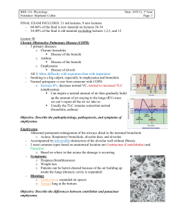 BHS 116- Physiology Date: 10/9/12, 1st hour Notetaker: Stephanie