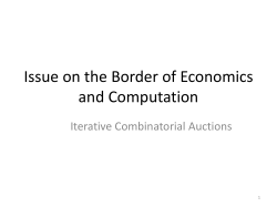 Iterative Combinatorial Auctions