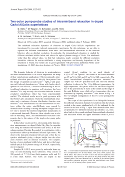 Two-color pump-probe studies of intraminiband relaxation in