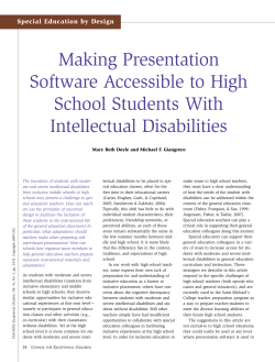 Making Presentation Software Accessible to High School Students