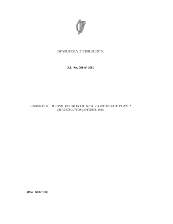 UNION FOR THE PROTECTION OF NEW VARIETIES OF PLANTS