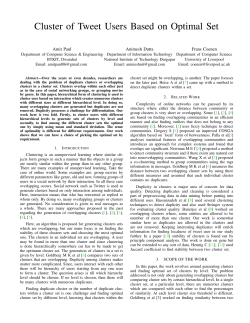 Cluster of Tweet Users Based on Optimal Set