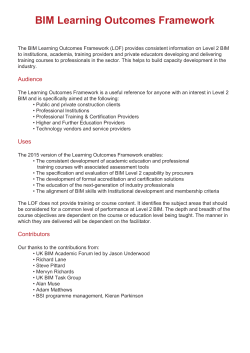 BIM Learning Outcomes Framework