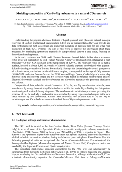 Modeling composition of Ca-Fe-Mg carbonates in a natural CO2