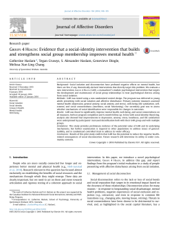 Groups 4 Health_ Evidence that a social