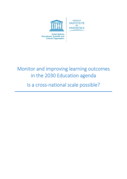 Monitor and improving learning outcomes in the 2030 Education