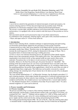 Process Assembly for &micro;m-Scale SLS, Reaction Sintering, and CVD